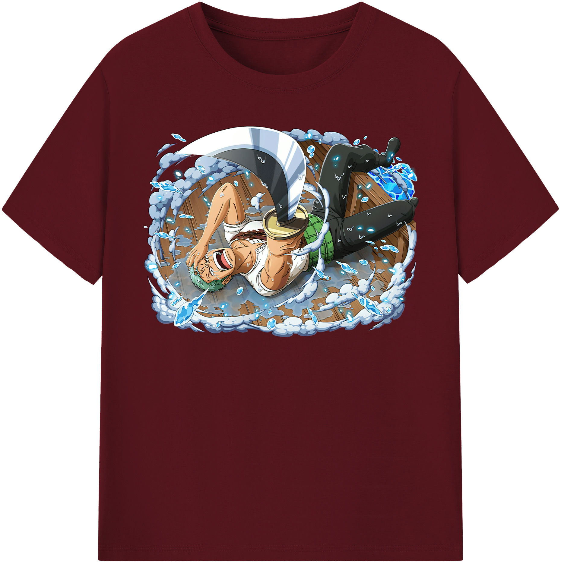 ワンピース ロロノア・ゾロ ONE PIECE Roronoa Zoro 綿100％半袖Tシャツ（フロントプリント）